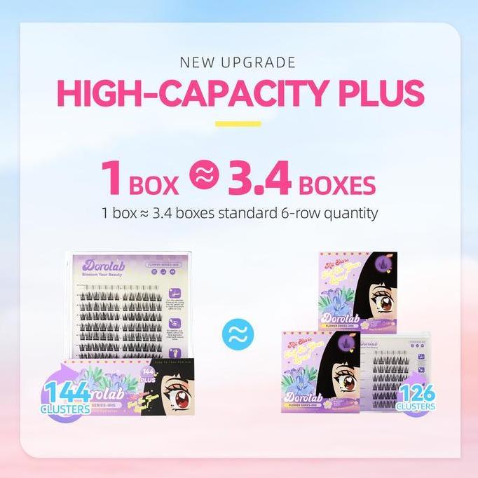 Geatomi_10 - DOROLAB Set Ekstensi Bulu Mata Palsu Tanpa Lem Seri Batu Permata & Bunga