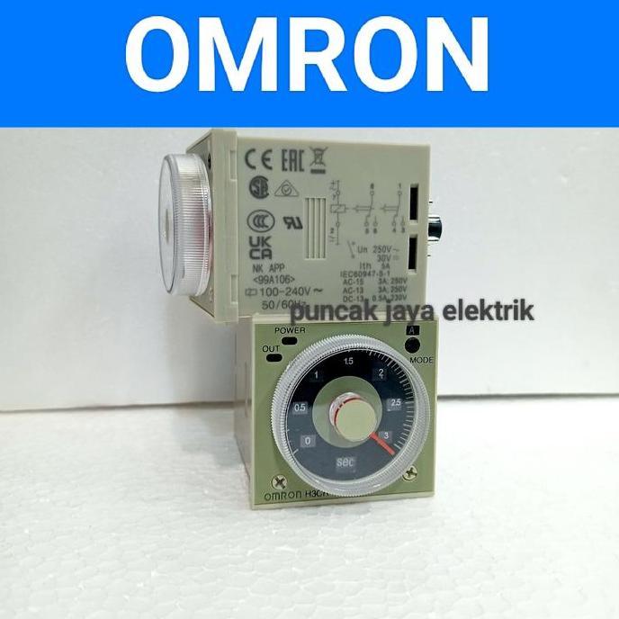 TERMURAH - timer omron original h3cr a8/a8 100 220vac/timer Omron