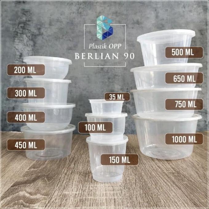 New- Mangkok Plastik Bulat 400 ml Mangkok Es Buah Thinwall Cup Bulat