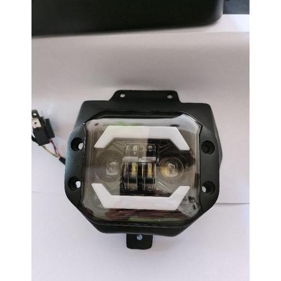 Promo lampu depan klx bf model led daymaker set cover pnp kedok bawaan Diskon