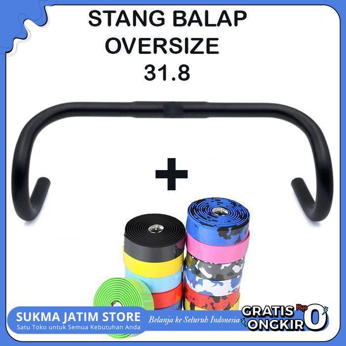 STANG BALAP MTB OS OVERSIZE 31.8 STANG SEPEDA KOMPONEN SEPEDA EKSKLUSIF