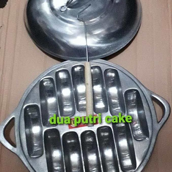 TERMURAH - cetakan kue pukis parabola super jumbo isi 12 lubang + pancongan