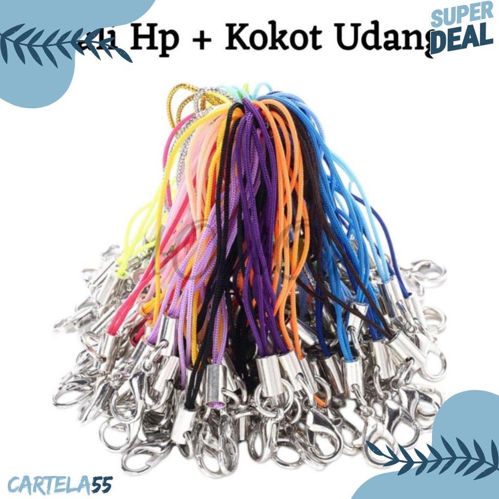 50% Off 15 Warna Tali Strap Hp + Kokot Udang / Tali Gantungan Hp / Tali Gantungan Flashdisk / Tali G