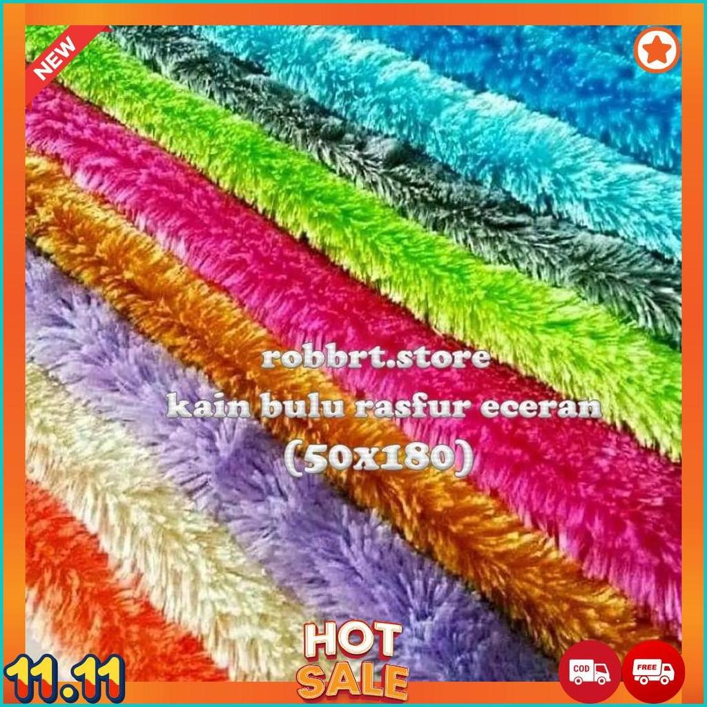 Kain Bulu Rasfur Meteran (50X180) Kualitas Premium /Kain Rasfur/Kain Bulu Cod