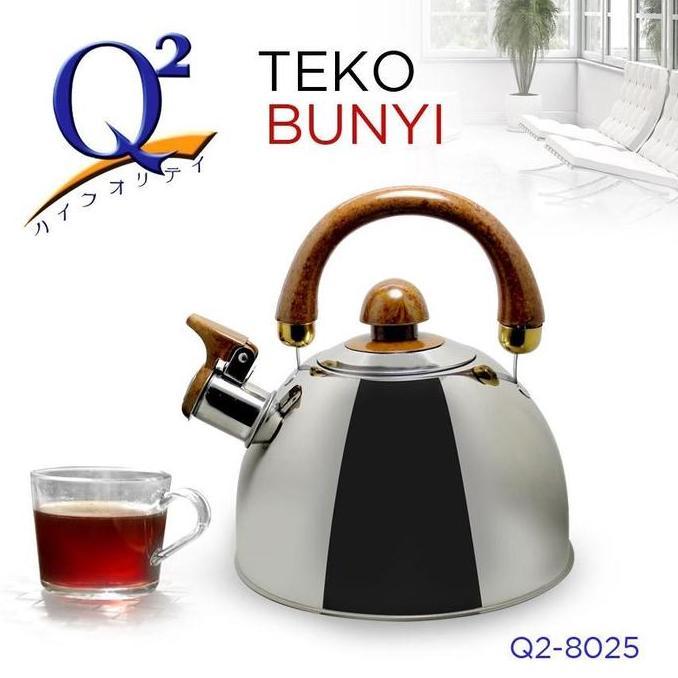 TEKO BUNYI STAINLESS STEEL Q2 8025 Q2-8025 Tea Kopi Masak Air