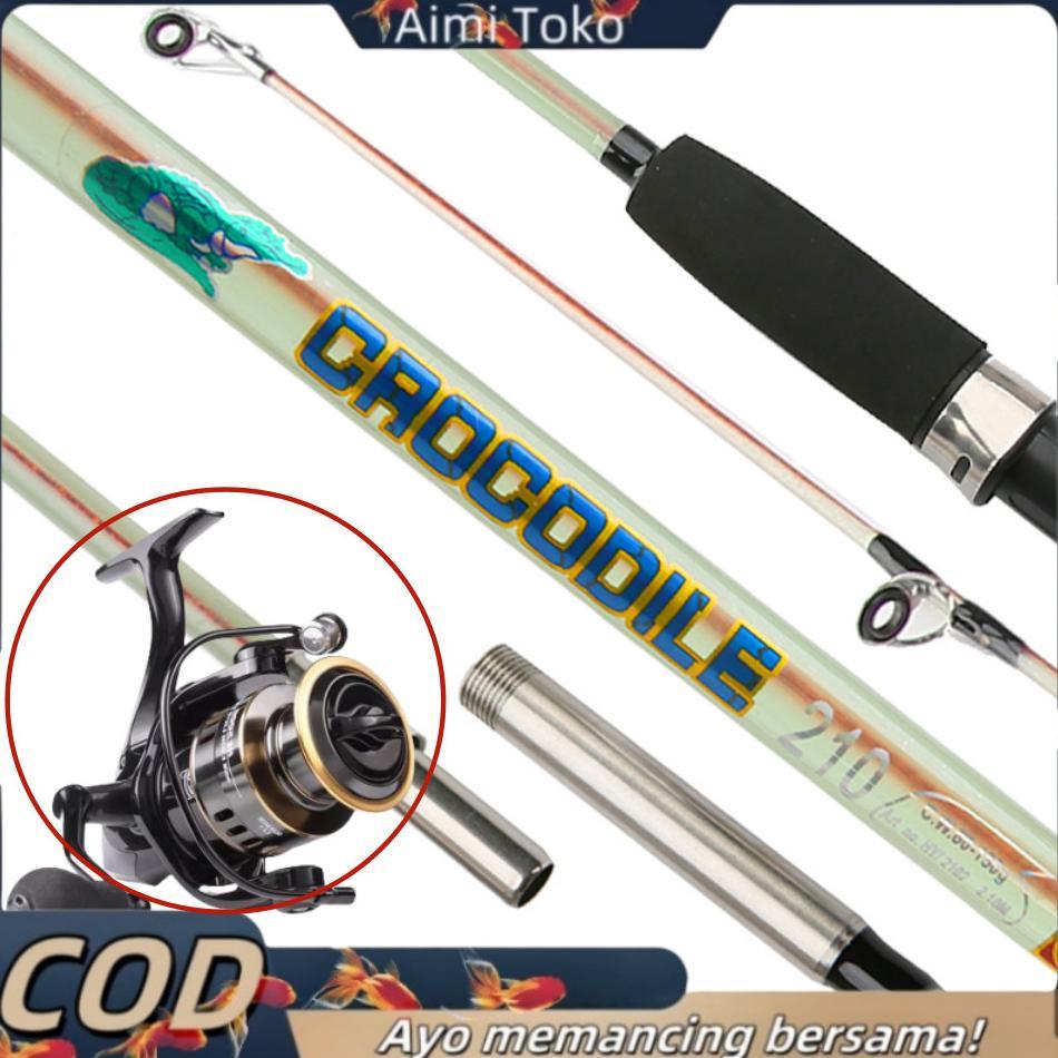 joran pancing 1 set Joran fiber solid 270cm/Joran Fiber Solid Drat Action 8-17 Lbs Medium Super Lent