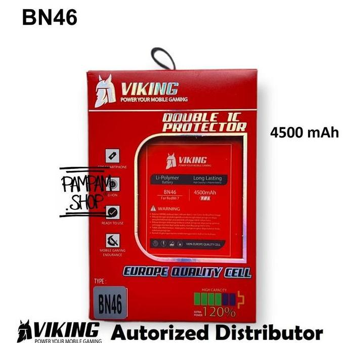 Promo Viking Baterai Double Power Bn46 Compatible For Redmi 7 / Redmi Note 8 Batre Batrai Battery