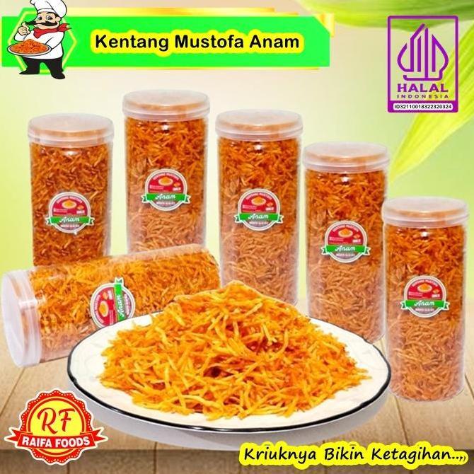 Keripik Kentang Mustofa Anam Kentang Goreng Kering Pedas Manis Sna Cemilan Stik Balado Teri Kacang M