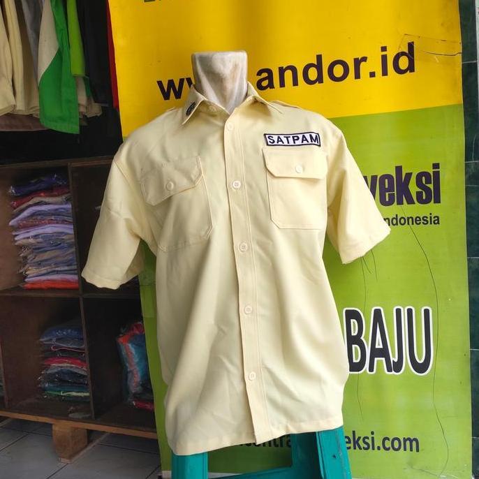 Baju seragam satpam -CREAM PDH Bahan GAIA Neo Premium (Atasan)