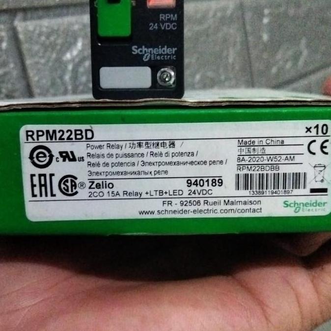 Relay Rpm22Bd Schneider 24Vdc Restock