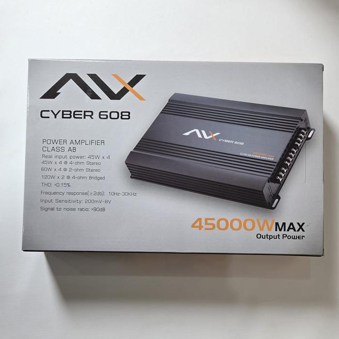 Avx Power Amplifier Cyber-608 45000Watt 4 Channel Mosfet Bass Jedag-Jedug & Treble Tajam Subwoofer &