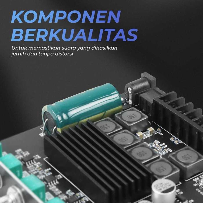 Digital Amplifier Audio Bluetooth Receiver Aux In Bass Subwoofer Balance Equaliser 200 Watt Original