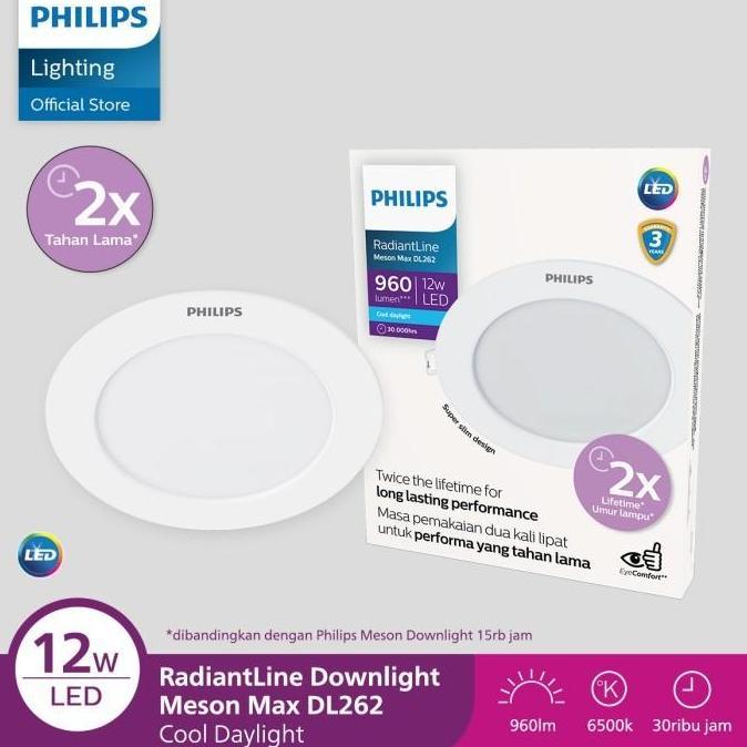 Lampu Philips RadiantLine Downlight Meson Max DL262 12W D150 65K Putih