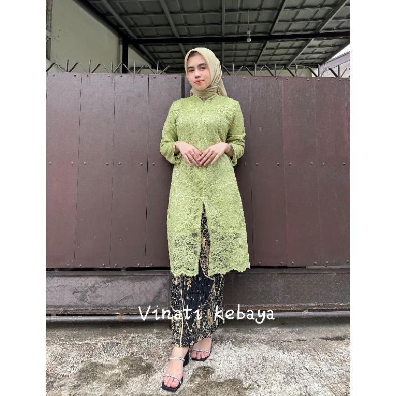 STELAN DAN ATASAN KEBAYA BROKAT TUNIK/SANGHAI/KEBAYA PESTA/KEBAYA PREMIUM