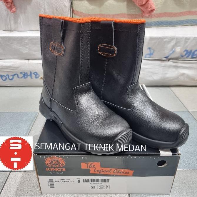 TERMURAH - KWD205X SEPATU SAFETY BOOT POLOS HITAM KING'S HONEYWELL KWD 205 X