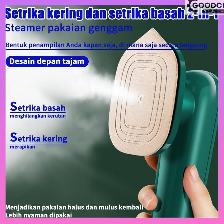 GOODCH Setrika Pakaian Mini Portabel Genggam Uap Portable Mesin Setrika Pelurus Hemat Energi USB Rec