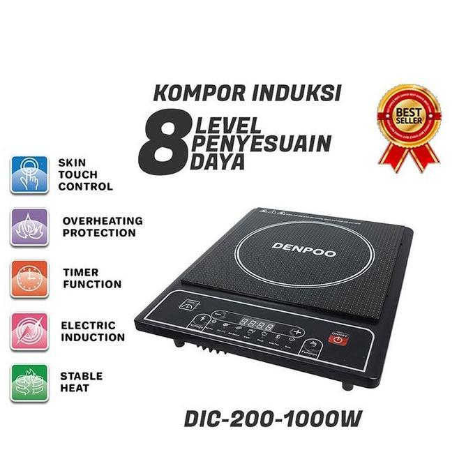 DENPOO KOMPOR LISTRIK/INDUKSI 200-1200 WATT-LOWWAT