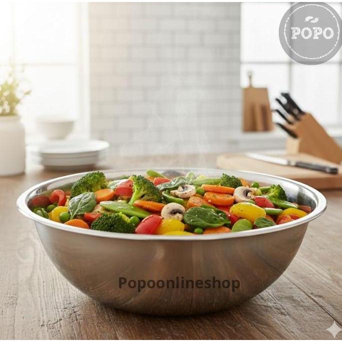 Baskom Korea Stainless Besar Mega Jumbo Mixing Bowl Adonan Makanan