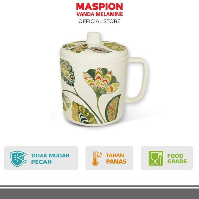 Maspion Vanda Melamin Mug + Tutup 4 Inch