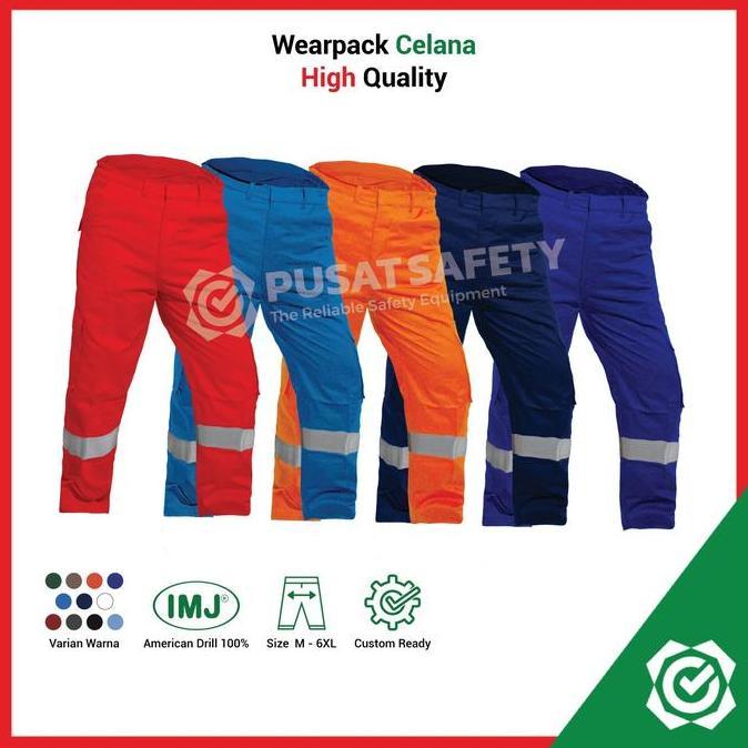 NEW CELANA WEARPACK SAFETY KERJA PROYEK IMJ JUMBO 2XL-6XL PANJANG PRIA ORI