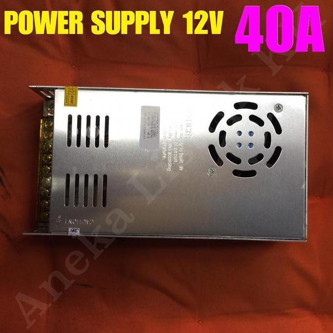 Promo POWER SUPPLY 12V 40A KIPAS Trafo 40 A Adaptor 40 Ampere LED STRIP CCTV Diskon