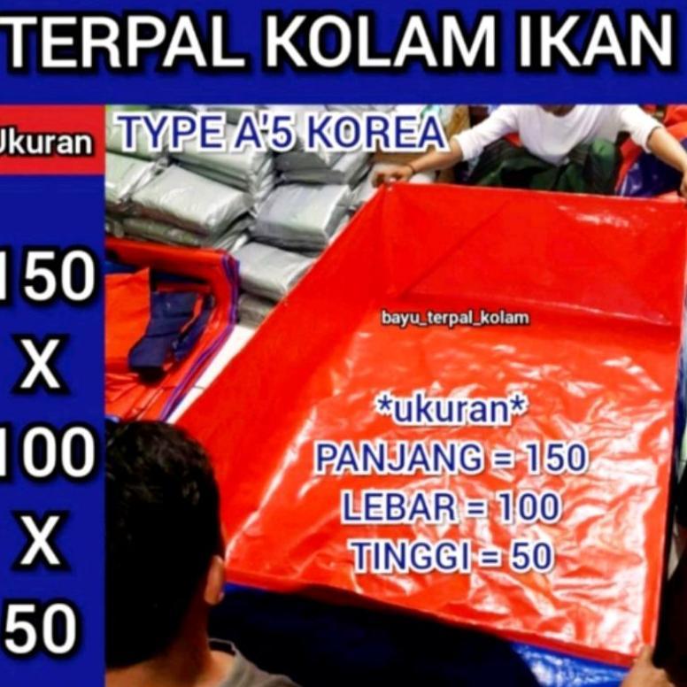 Promo Cod Terpal Kolam Ikan 200X100X50 Type A'5 Original Kolam Ikan 