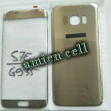 BACKDOOR CASSING PLUS KACA LCD SAMSUNG S7 EDGE G935F ORIGINAL NEW GOLD Terlaris