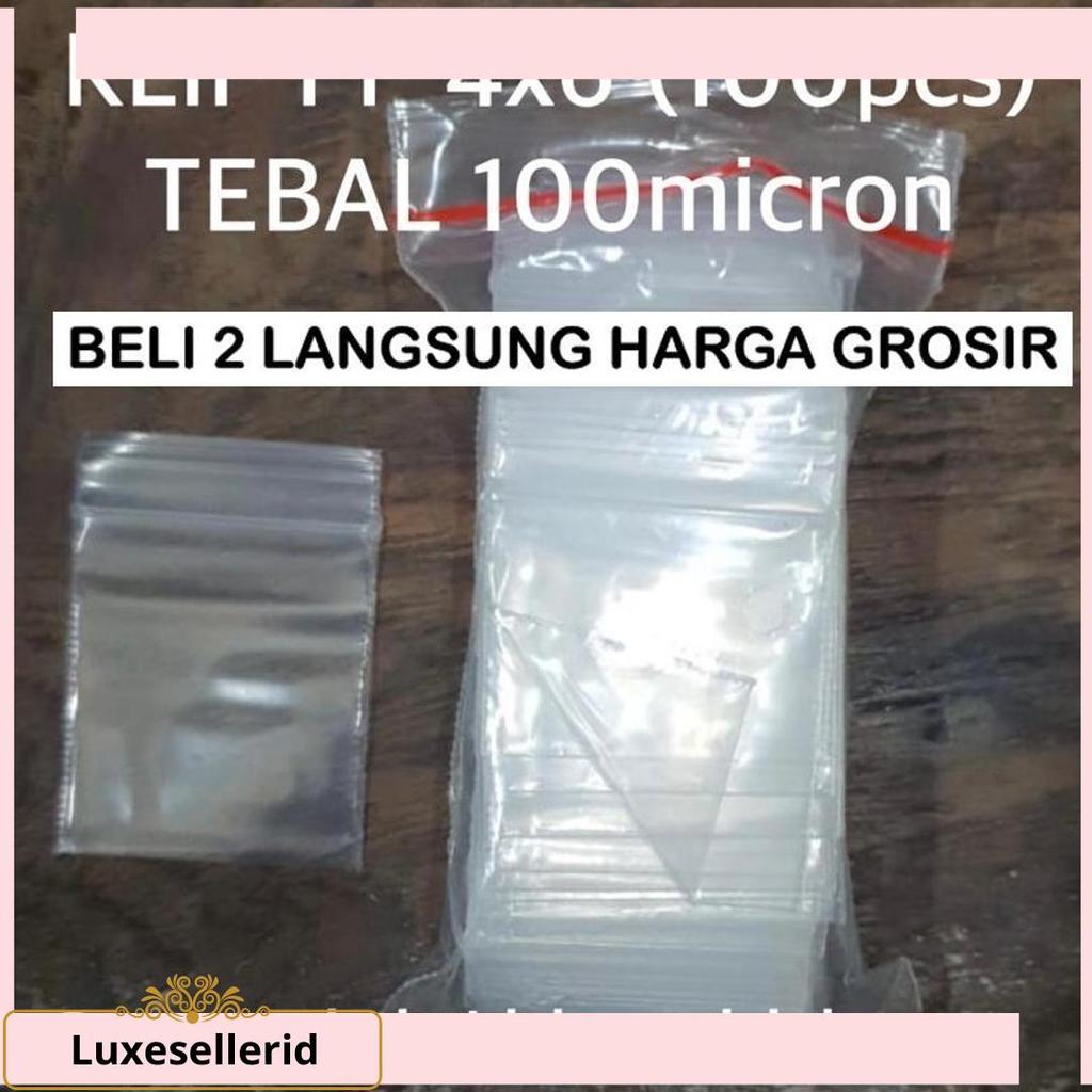 Cod Plastik Klip Pp 4X6 Tebal 100 Micron Klip Putih Zipper