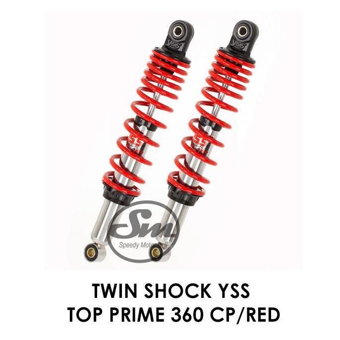 TERMURAH - Shockbreaker Motor Twin Shock YSS Top Prime 360MM Chrome/Red