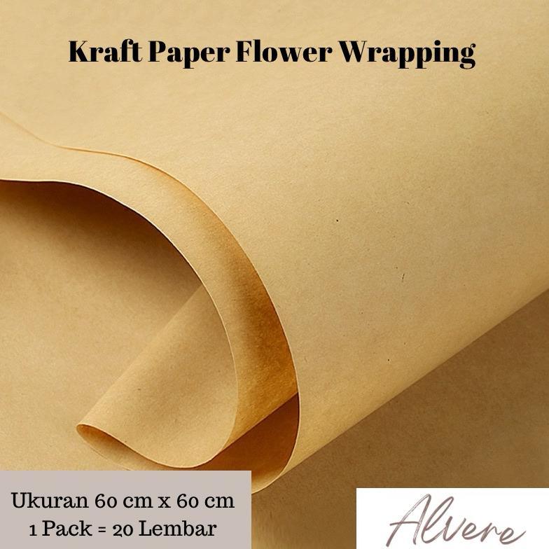 Kertas Kraft Craft Paper Vintage Flower Wrapping Buket Bunga