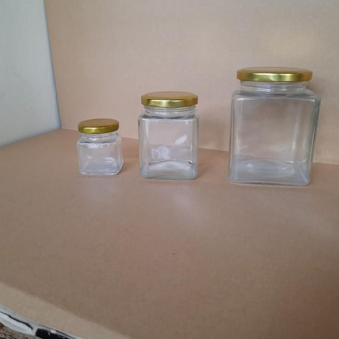 New- Jar kaca square 200ml import KHUSUS OJOL