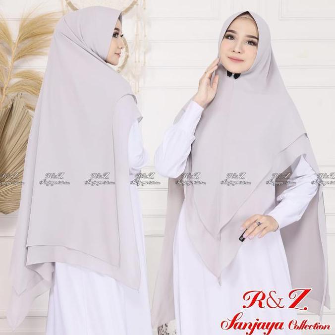 Promo Kerudung Ceruty 2 Layer Sahla Syari/Khimar 2 Layer Sahla Jumbo/Hijab Insta Sahla Jumbo/Jilbab 