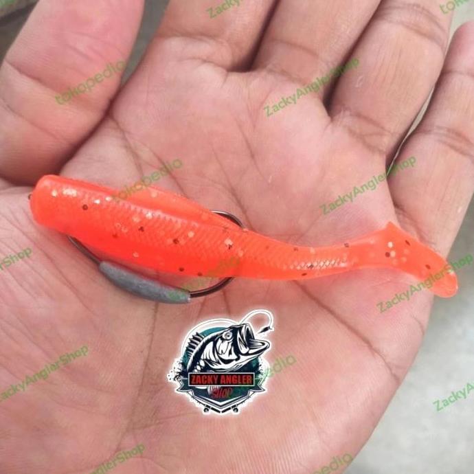 SOFTLURE 8 Cm (Lazarus) Paddle Tail 9 Gram Worm Hook Kenzi