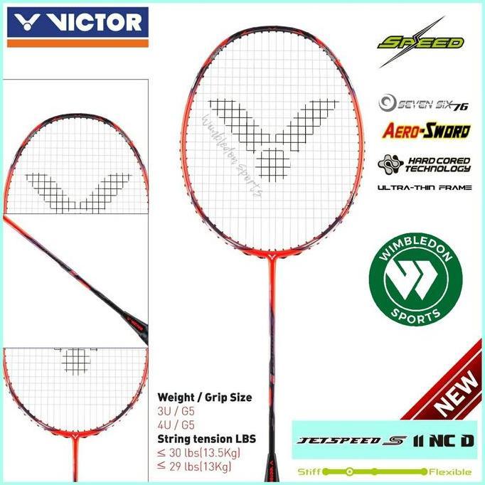 Raket VICTOR JETSPEED S 11 NC D / Raket Victor JS 11 NC D/ JS11 RED Terlaris