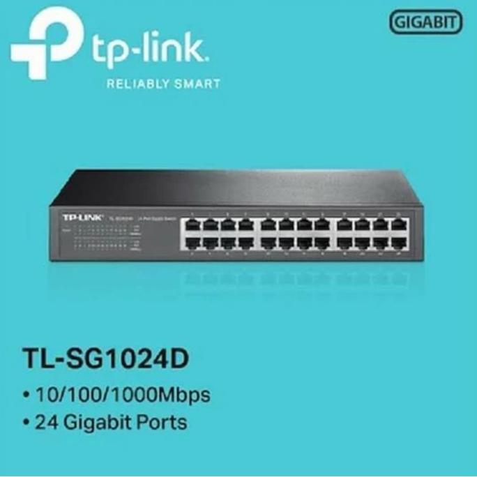 TPLINK SWITCH HUB 24 PORT GIGABITE SG1024D Terlaris