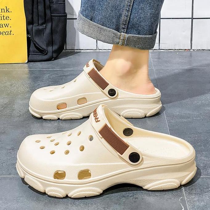 SANDAL PRIA KATAK SANDAL KASUAL PRIA SANDAL PASANGAN MODIS EVA KARET PUTIH WANITA