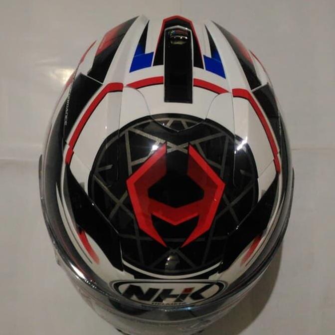 HELM NHK GP 1000 PLASMA WHITE /RED Terlaris