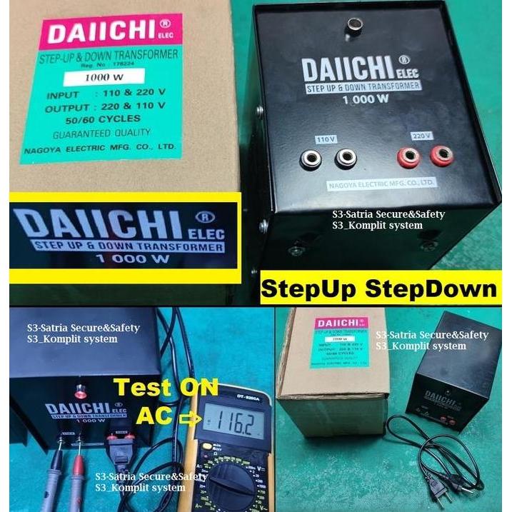 Promo StepUp StepDown Transformer 1000 W Watt 220V 110V Step Up Down 1000W Diskon