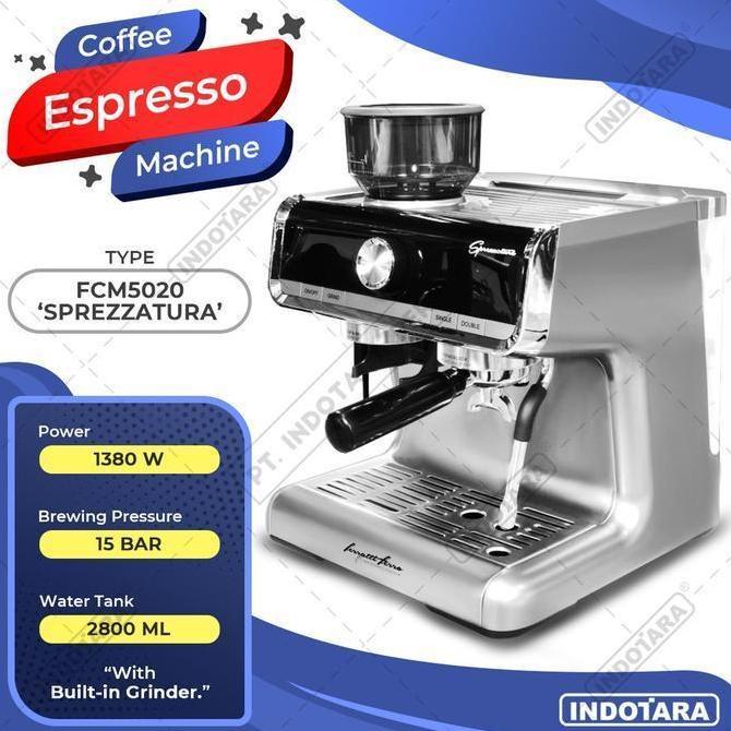 Terlaris Promo Terlaris Mesin Kopi Espresso Dengan Grinder Kopi Ferratti Ferro Fcm5020 Sprezzatura