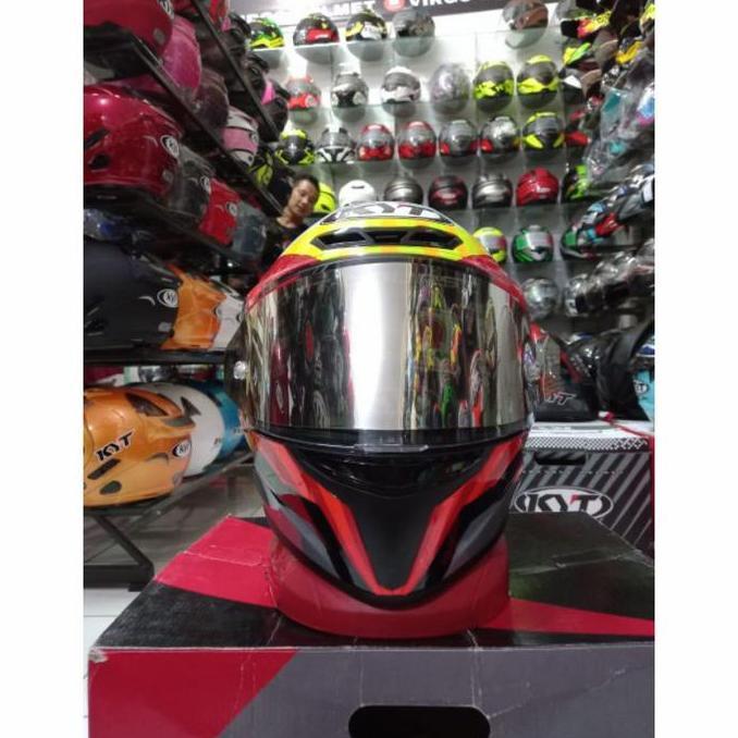 KYT HELM TT COURSE JAUME MASIA 2019+SPOILER 3D+ TIER OF+STIKER VISOR Terlaris