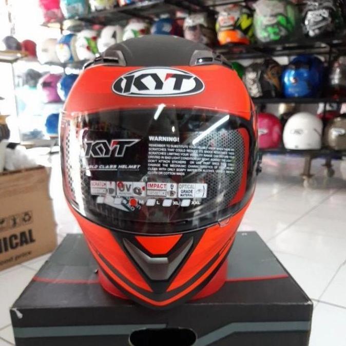 HELM KYT FALCON 2 MOTIF BLACK RED MATT Motif New Terlaris
