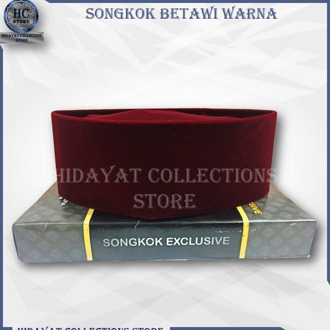 New- Peci Kopiah Songkok Merah Marun Peci Pitung Betawi
