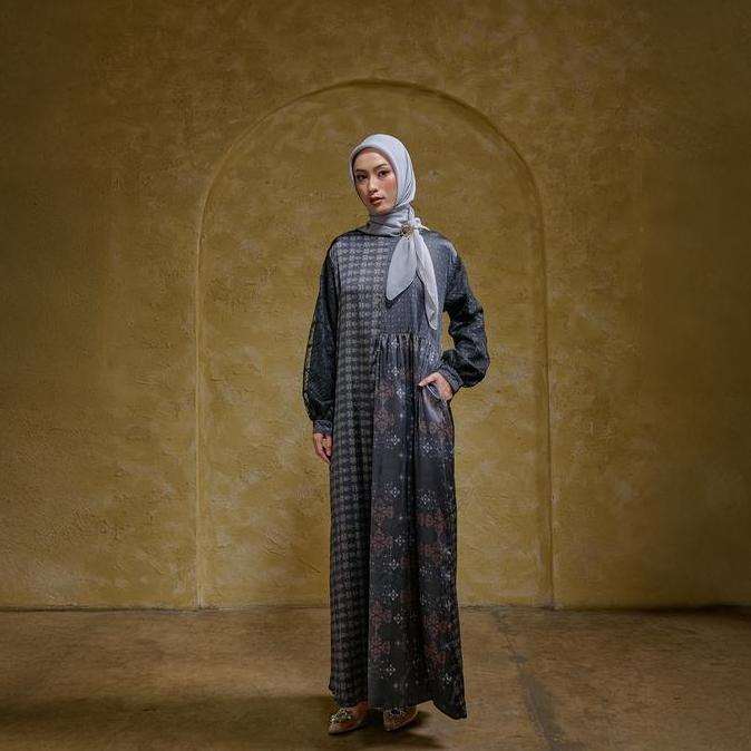 Murah Zm Zaskia Mecca - Kanae Gamis Wanita Premium - Teman Serumpun - Edisi Kamboja Brokat Dress