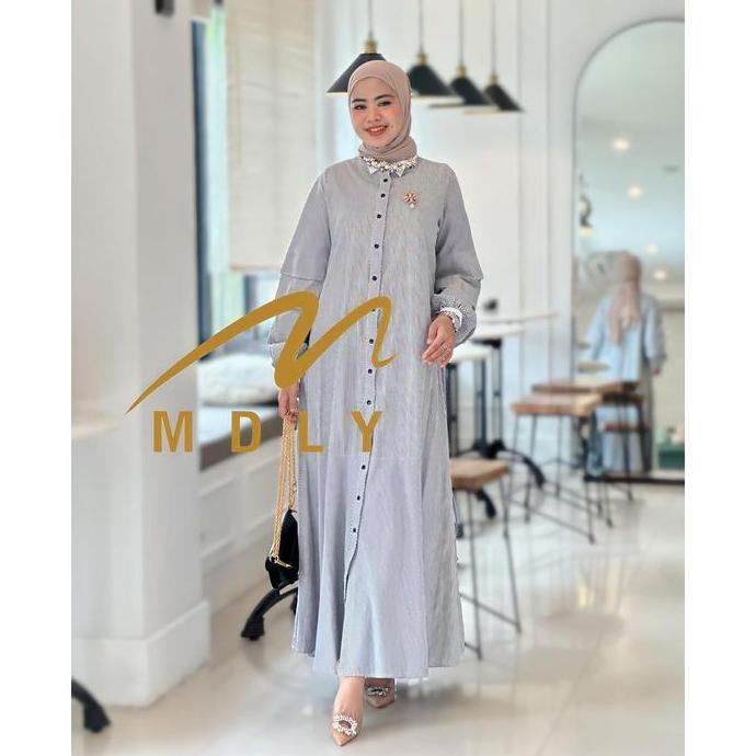 Promo Baju  Gamis Wanita Basic Tycia Dress By Mdly Fit Lembut Muslim Nyaman Panjang Remaja