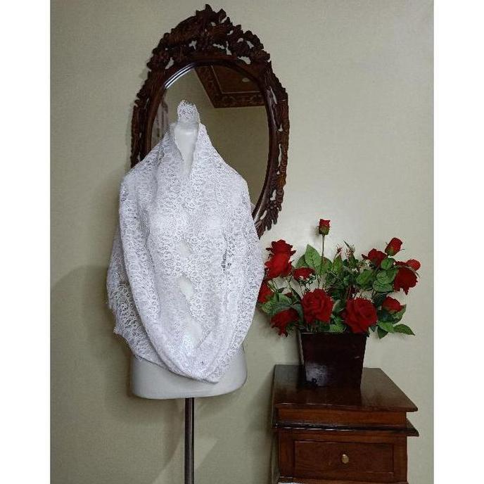 New- Kerudung fashion brokat lace hijab jilbab ala yeni wahid