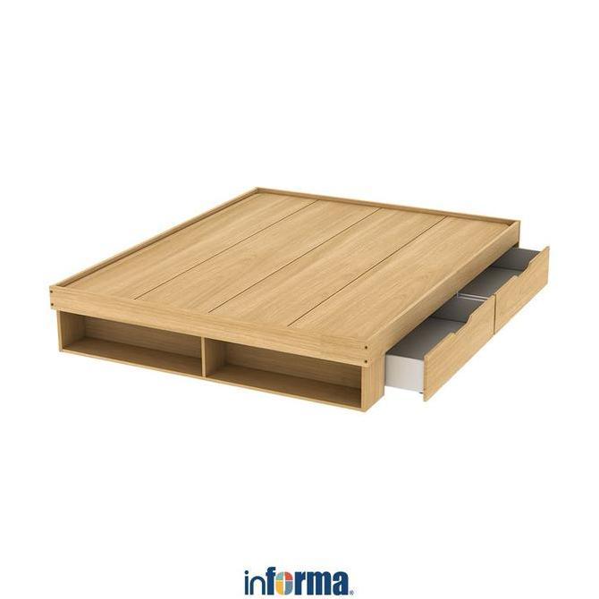 Terlaris Informa 160X200 Cm Gio Tempat Tidur - Euro Oak Dipan Laci Ranjang Tingkat Divan Multifungsi