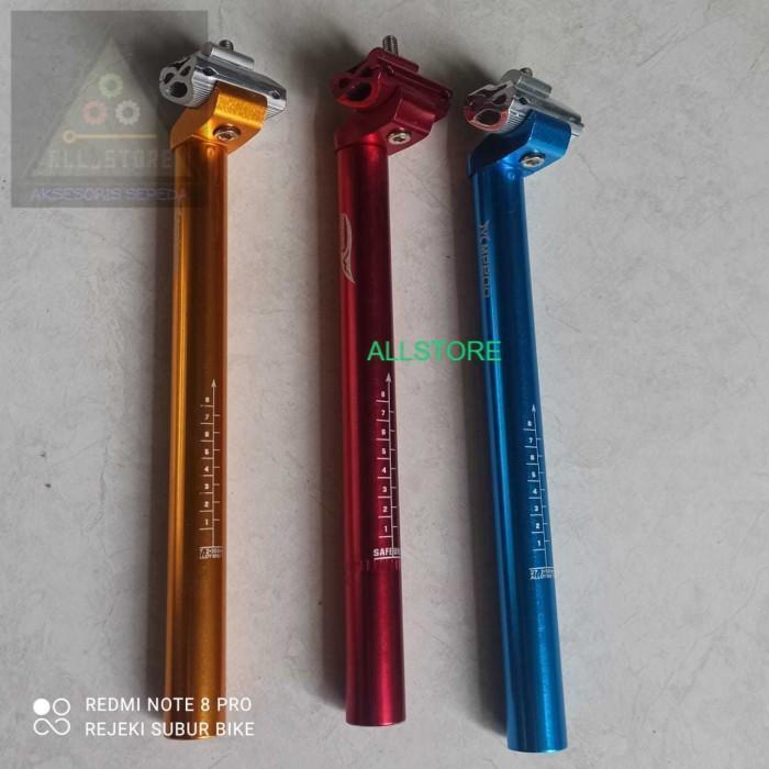 Seatpost 27.2 Warna Biru Merah Gold Panjang 30 Cm Original Dan Terpercaya