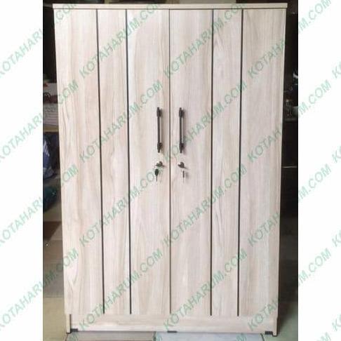 Terlaris Lemari Kayu 2 Pintu Baju Pakaian Pendek Melody Coklat Putih Bandung