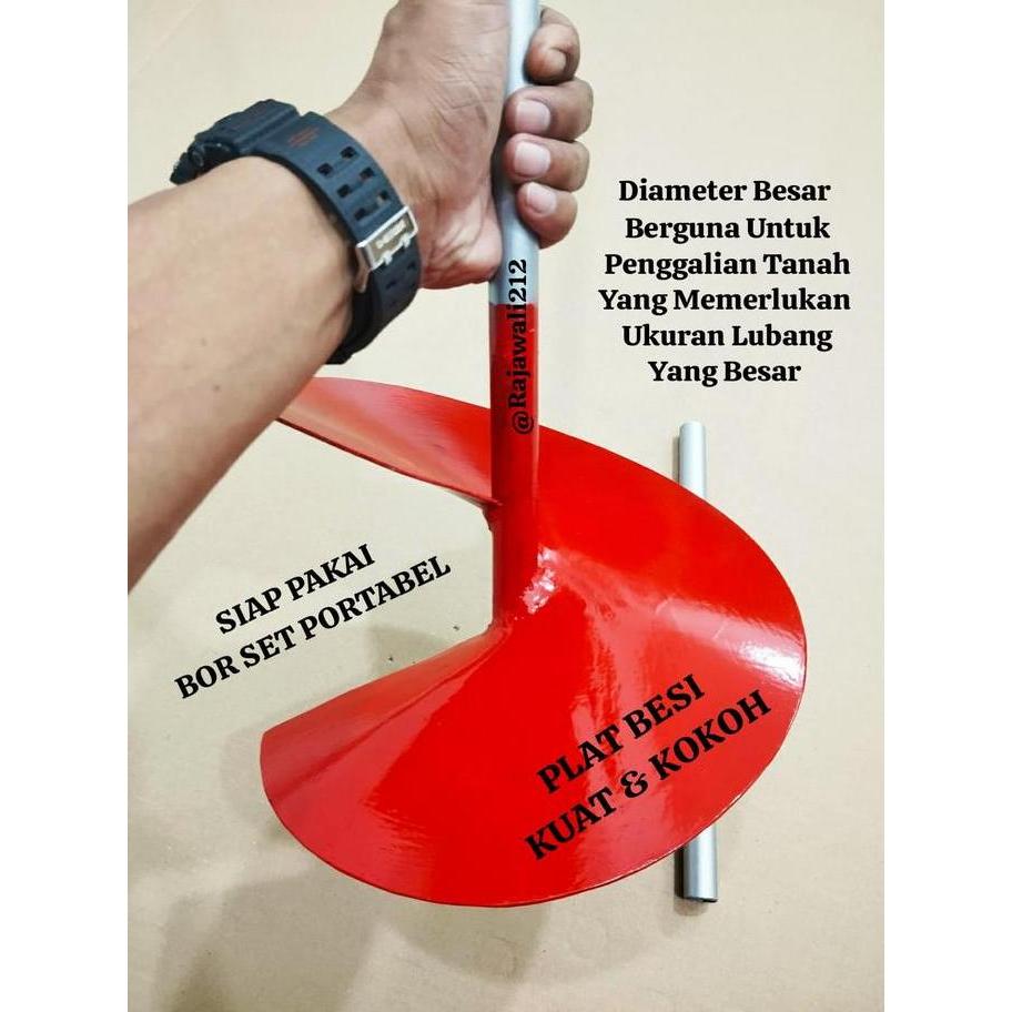 BOR / Biopori Bor Tanah Manual Diameter Besar 20cm /Bor Pembuatan Lubang Tanah Multifungsi / Bor Ala