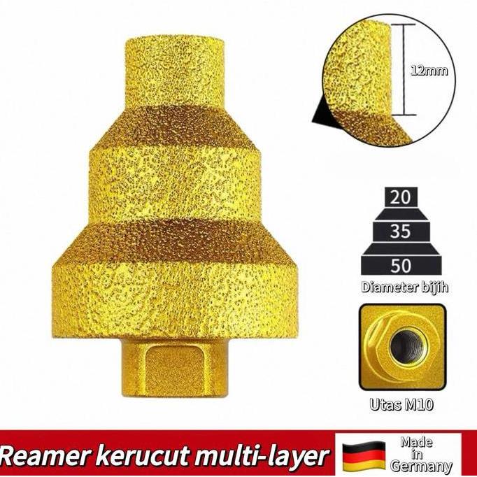 Mata Bor pagoda diamond bit berlian ubin reaming bit bor chamfered tiga langkah [terbaik]